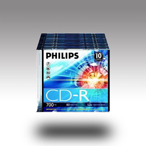 PHILIPS 700MB 80 52X SLIM CD-R